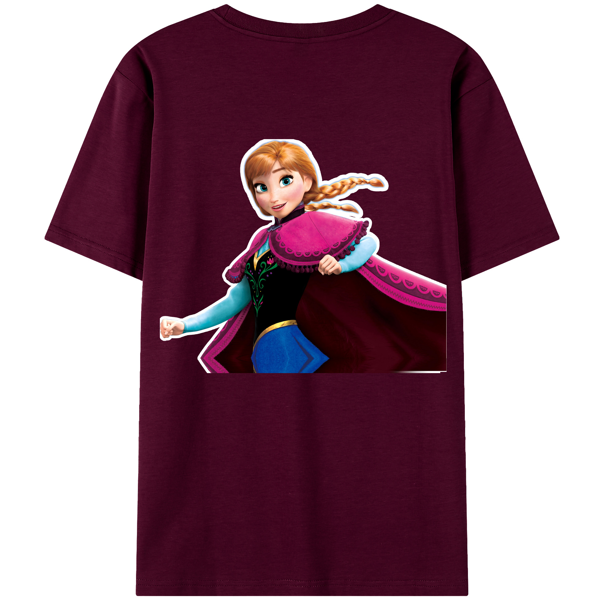 （画像用） アナと雪の女王 アンナ エルサ Frozen Anna Elsa レディース半袖Tシャツ(バックプリント)